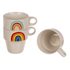 Stackable mugs on metal stand, Rainbow